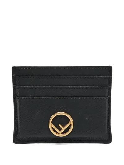 Pre-owned Fendi Logo-plaque Leather Cardholder