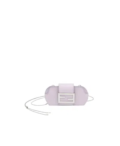 Fendi Logo-plaque Leather Sunglass Case In White