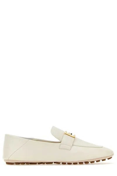 Fendi Logo Plaque Slip In White