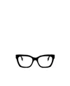 Fendi Logo-plaque Square-frame Glasses In Black