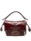 Fendi Burgundy Inlaid Hagfish Leather Mini-bag In Red