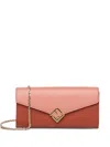 Fendi Ff Diamonds Continental Wallet On Chain Accessories In Pink