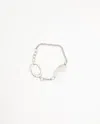 Fendi Logo Plate Silver Bracelet