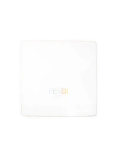 Fendi Logo-print Blanket In Neutrals