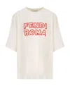 Fendi Logo-print Cotton T-shirt In White