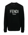 Fendi Logo-print Fleece Sweatshirt In Black