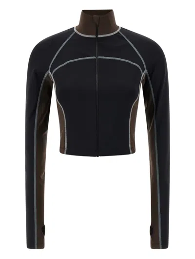 Fendi Logo-print High-neck Top In Multi