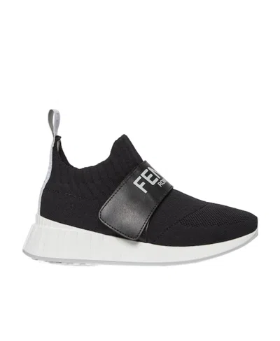 Fendi Logo-print Low-top Sneakers In Black