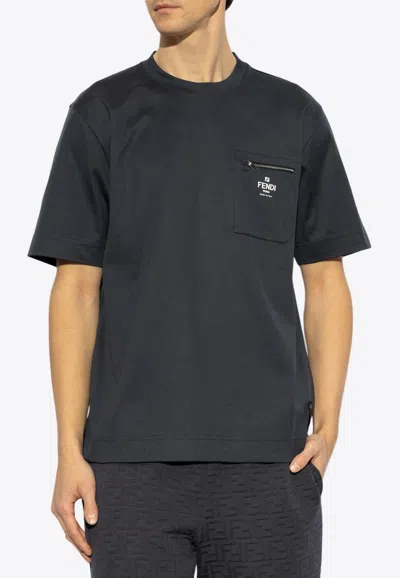 Fendi Logo Print Short-sleeved T-shirt
