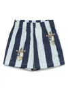 Fendi Logo-print Shorts In Blue
