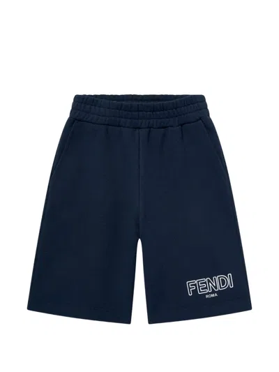 Fendi Kids'  Boys Logo Shorts In Blue