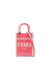 Fendi Logo-print Shoulder Bag In Pink