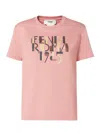 Fendi Closed Striped T-shirt In Pink