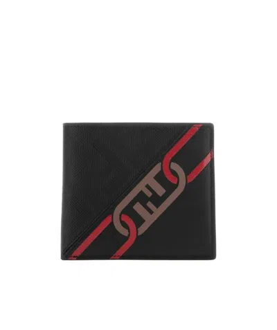 Fendi Logo-print Wallet In Black