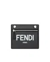 Fendi Logo-print Zip Wallet In Black