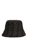 Fendi Men's Logo Printed Raffia Bucket Hat