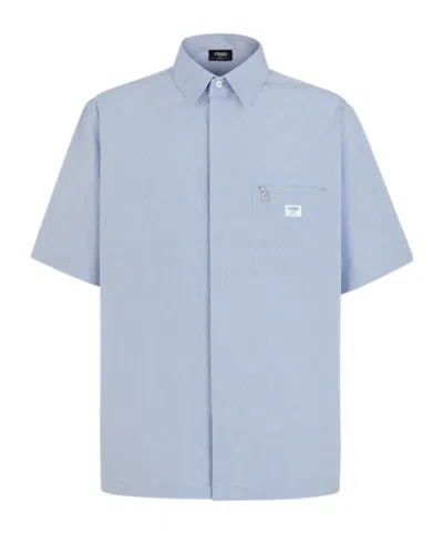 FENDI FENDI LOGO PRINTED SHORT SLEEVED SHIRT