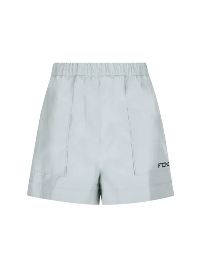 FENDI FENDI LOGO PRINTED SHORTS