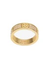 Fendi Logo Ring In Yellow
