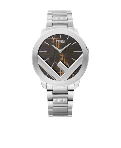Fendi Logo Round Watch In Multicolor