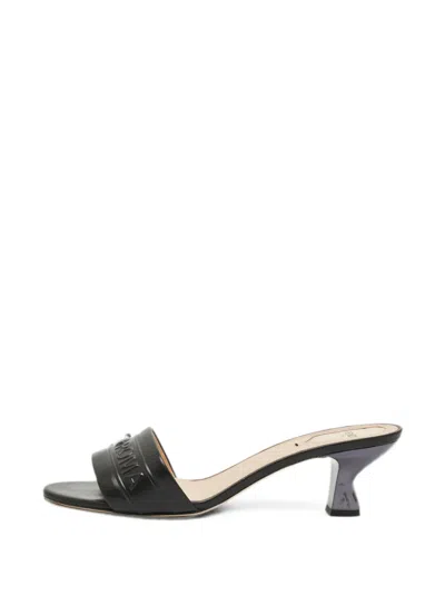 Pre-owned Fendi Logo Sandals In Black