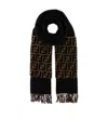 Fendi Logo Scarf In Black