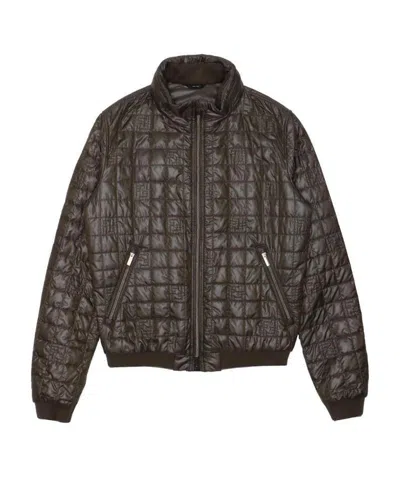 Fendi Logo Short Jacket Jacket In Black