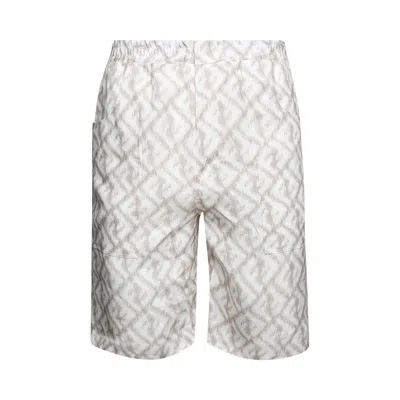Pre-owned Fendi Logo Shorts 'rock' | White | Men's Size 50