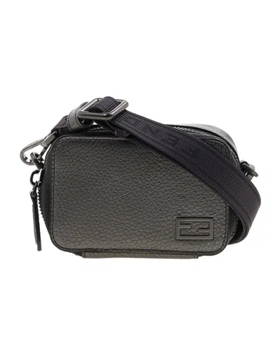 Fendi Logo Shoulder Bag In Black