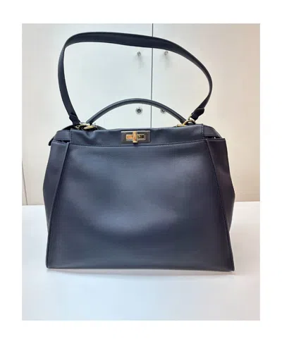 Fendi Logo Shoulder Bag In Blue