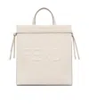Fendi Logo Shoulder Bag In White