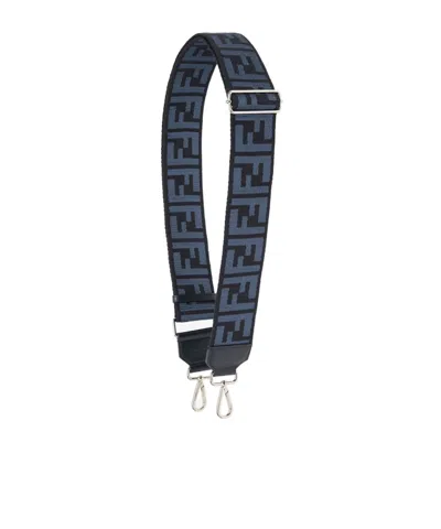 Fendi Logo Shoulder Strap In Blue