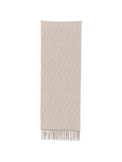 Fendi Logo Signature Silk Scarf In Multi