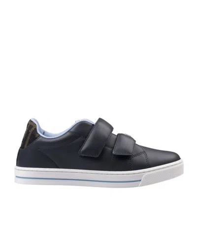 Fendi Logo Sneakers In Blue