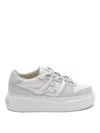 Fendi Match Platform Logo Sneakers In White