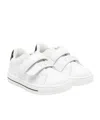 Fendi Kids Leather Velcro Strap Trainers In White