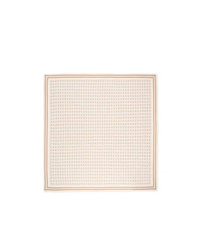 Fendi Logo Stripe Blanket In Pink