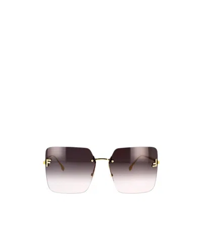Fendi Logo Sunglasses In Gray