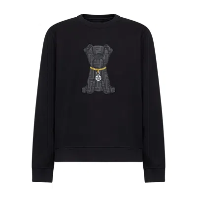 Fendi Logo Sweatshirt In Black