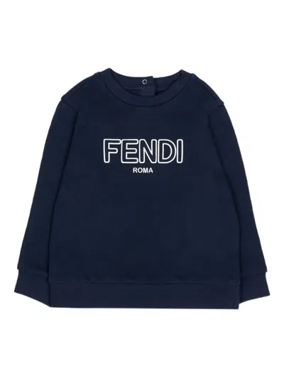 Fendi Babies' Logo Sweatshirt In Multi