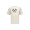 Fendi Roma 1925 Print Cotton T-shirt Clothing In Neutral