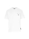 Fendi Men White Crewneck T-shirt With Log Print On The Front In Cotton Man In White