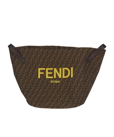 Fendi Logo Toy Bag In Black