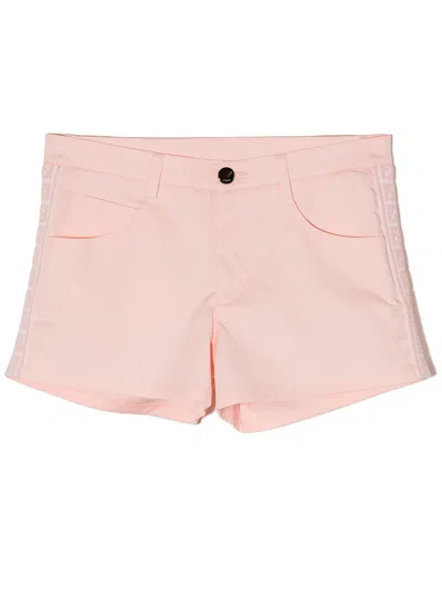 Fendi Kids' Ff Monogram Cotton Shorts In Pink