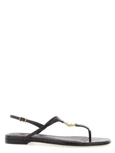 FENDI FENDI LOGO T-STRAP THONG SANDAL