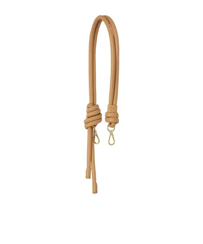 Fendi Logo Tubular Belt In Nude