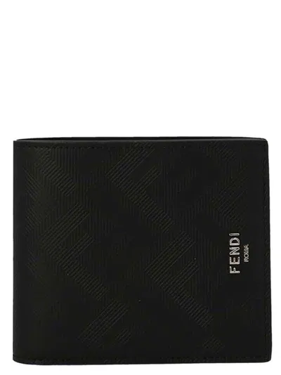 Fendi Logo Wallet Wallets And Card Holders Black
