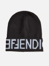 Fendi Beanie In Ebony,sky Blue