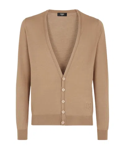 FENDI FENDI V-NECK BUTTONED KNITTED CARDIGAN
