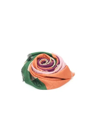Fendi Logo Woolly Scarf In Multicolor
